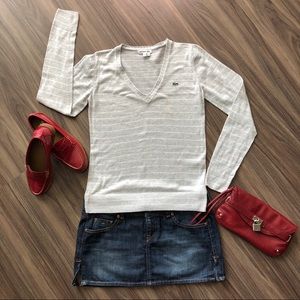 GUC Lacoste 100% Cotton V-Neck Sweater - sz 6/M